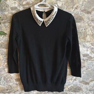 Ted Baker embellish collar quarter sleeve sweater